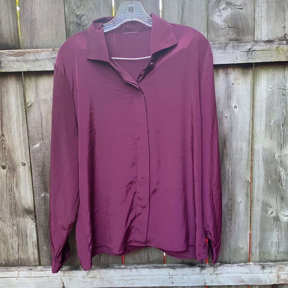 Wine colored button Down Shirt sz. L